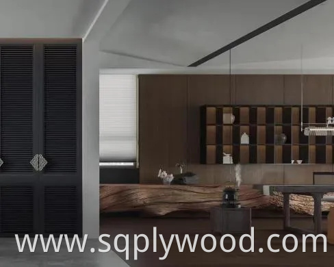 1.5mm Furniture Grade Melamine Faced Plywood Synchronized Recon Plywood for Furniture